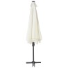 Parasol d'extérieur avec poteau en acier 300 cm Sable 