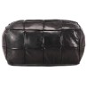 Pouf 60 x 60 x 30 cm Noir Cuir véritable de chèvre 