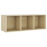 Meubles TV 3 pcs Chêne sonoma 107x35x37 cm Bois d'ingénierie 