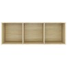 Meubles TV 3 pcs Chêne sonoma 107x35x37 cm Bois d'ingénierie 