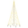 Arbre de Noël avec poteau en métal 500 LED blanches chaudes 3 m 