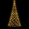 Arbre de Noël avec poteau en métal 500 LED blanches chaudes 3 m 