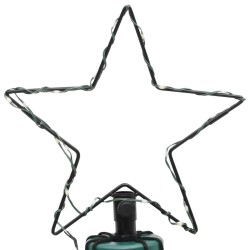 Arbre de Noël avec poteau en métal 500 LED blanches chaudes 3 m 