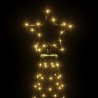 Arbre de Noël avec poteau en métal 500 LED blanches chaudes 3 m 