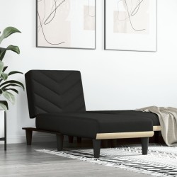 Chaise longue noir tissu 