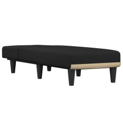 Chaise longue noir tissu 