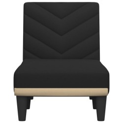 Chaise longue noir tissu 
