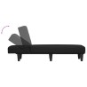 Chaise longue noir tissu 