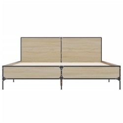 Cadre de lit sans matelas chêne sonoma 120x190 cm 