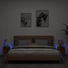 Meubles TV muraux et lumières LED 2pcs chêne fumé 30,5x35x30 cm 