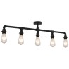 Plafonnier Noir 5 ampoules E27 