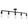 Plafonnier Noir 5 ampoules E27 