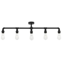 Plafonnier Noir 5 ampoules E27 