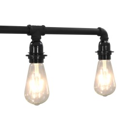 Plafonnier Noir 5 ampoules E27 
