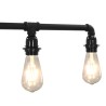 Plafonnier Noir 5 ampoules E27 
