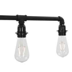 Plafonnier Noir 5 ampoules E27 