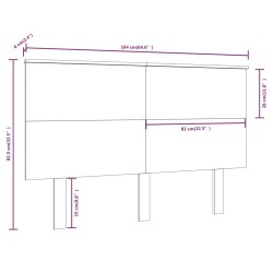 Tête de lit 164x6x82,5 cm Bois massif de pin 