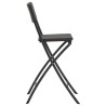 Chaise de bar pliable lot de 2 PEHD et acier Aspect de rotin 