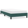 Cadre de lit sans matelas vert foncé 80x220 cm velours 
