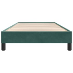Cadre de lit sans matelas vert foncé 80x220 cm velours 