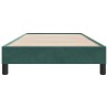 Cadre de lit sans matelas vert foncé 80x220 cm velours 