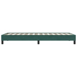 Cadre de lit sans matelas vert foncé 80x220 cm velours 