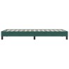 Cadre de lit sans matelas vert foncé 80x220 cm velours 