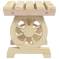 Repose-pied de jardin 40x36,5x38,5 cm bois massif sapin 