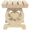 Repose-pied de jardin 40x36,5x38,5 cm bois massif sapin 