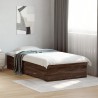 Cadre de lit avec tiroirs sans matelas chêne marron 90x200 cm 