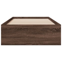 Cadre de lit avec tiroirs sans matelas chêne marron 90x200 cm 