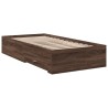Cadre de lit avec tiroirs sans matelas chêne marron 90x200 cm 