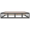 Cadre de lit sans matelas gris 135x190 cm bois massif 