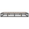Cadre de lit sans matelas gris 135x190 cm bois massif 