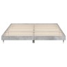 Cadre de lit sans matelas gris béton 200x200 cm 