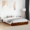 Cadre de lit sans matelas chêne fumé 150x200 cm 