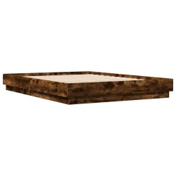 Cadre de lit sans matelas chêne fumé 150x200 cm 
