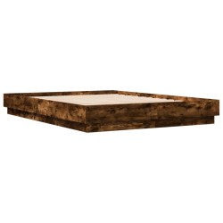 Cadre de lit sans matelas chêne fumé 150x200 cm 