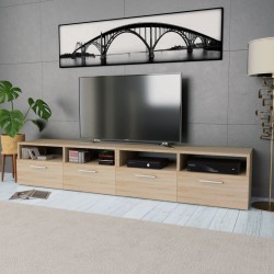 Meubles TV 2 pcs Bois d’ingénierie 95x35x36 cm Chêne 