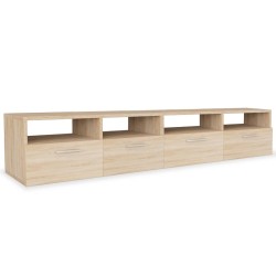 Meubles TV 2 pcs Bois d’ingénierie 95x35x36 cm Chêne 
