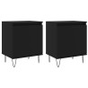 Tables de chevet 2 pcs noir 40x30x50 cm bois d'ingénierie 