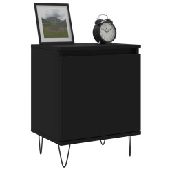 Tables de chevet 2 pcs noir 40x30x50 cm bois d'ingénierie 