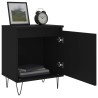 Tables de chevet 2 pcs noir 40x30x50 cm bois d'ingénierie 