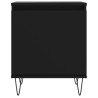 Tables de chevet 2 pcs noir 40x30x50 cm bois d'ingénierie 
