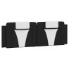 Coussin de tête de lit noir et blanc 160 cm similicuir 