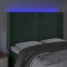 Tête de lit à LED Vert foncé 147x16x118/128 cm Velours 