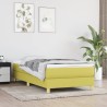 Cadre de lit sans matelas vert 100x200 cm tissu 