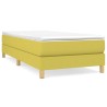Cadre de lit sans matelas vert 100x200 cm tissu 