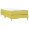 Cadre de lit sans matelas vert 100x200 cm tissu 