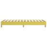 Cadre de lit sans matelas vert 100x200 cm tissu 